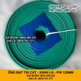  Ống bạt xanh ngọc phi 120MM cuộn 20M - Ống bạt tải nước cát sỏi Việt Úc 