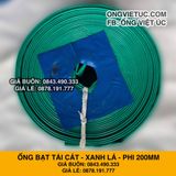  Ống bạt xanh ngọc phi 200MM cuộn 40M - Ống bạt bơm cát sỏi Việt Úc 