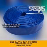  Ống bạt xanh phi 76mm (80mm) cuộn 50M - Ống bạt tải nước cát sỏi Việt Úc 