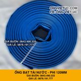  Ống bạt bơm nước Phi 120MM cuộn 20M - Ống bạt cốt dù Việt Úc 