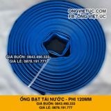  Ống bạt bơm nước Phi 120MM cuộn 15M - Ống bạt cốt dù Việt Úc 