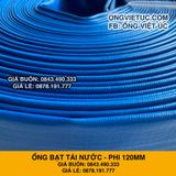  Ống bạt bơm nước Phi 120MM cuộn 100M - Ống bạt cốt dù Việt Úc 