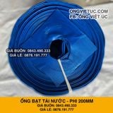  Ống bạt bơm nước Phi 200MM cuộn 50M - Ống bạt cốt dù Việt Úc 