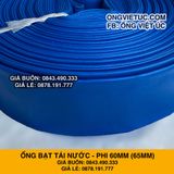  Ống bạt bơm nước Phi 60mm (65mm) cuộn 50M - Ống bạt cốt dù Việt Úc 