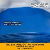  Ống bạt bơm nước Phi 76mm (80mm) cuộn 100M - Ống bạt cốt dù Việt Úc 