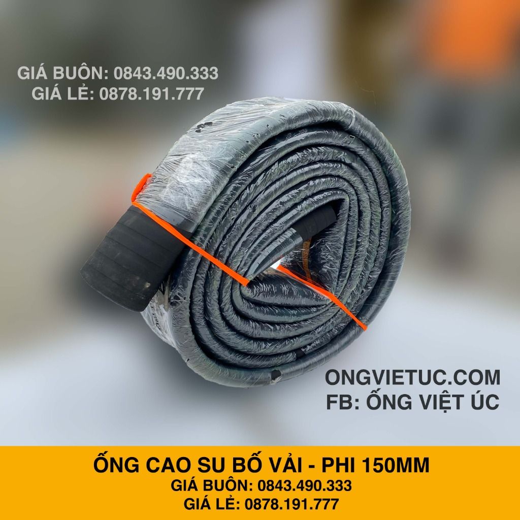  Ống cao su bố vải KT phi 150mm Nhập Khẩu - Ống Chống Phá Chống Nổ Việt Úc 