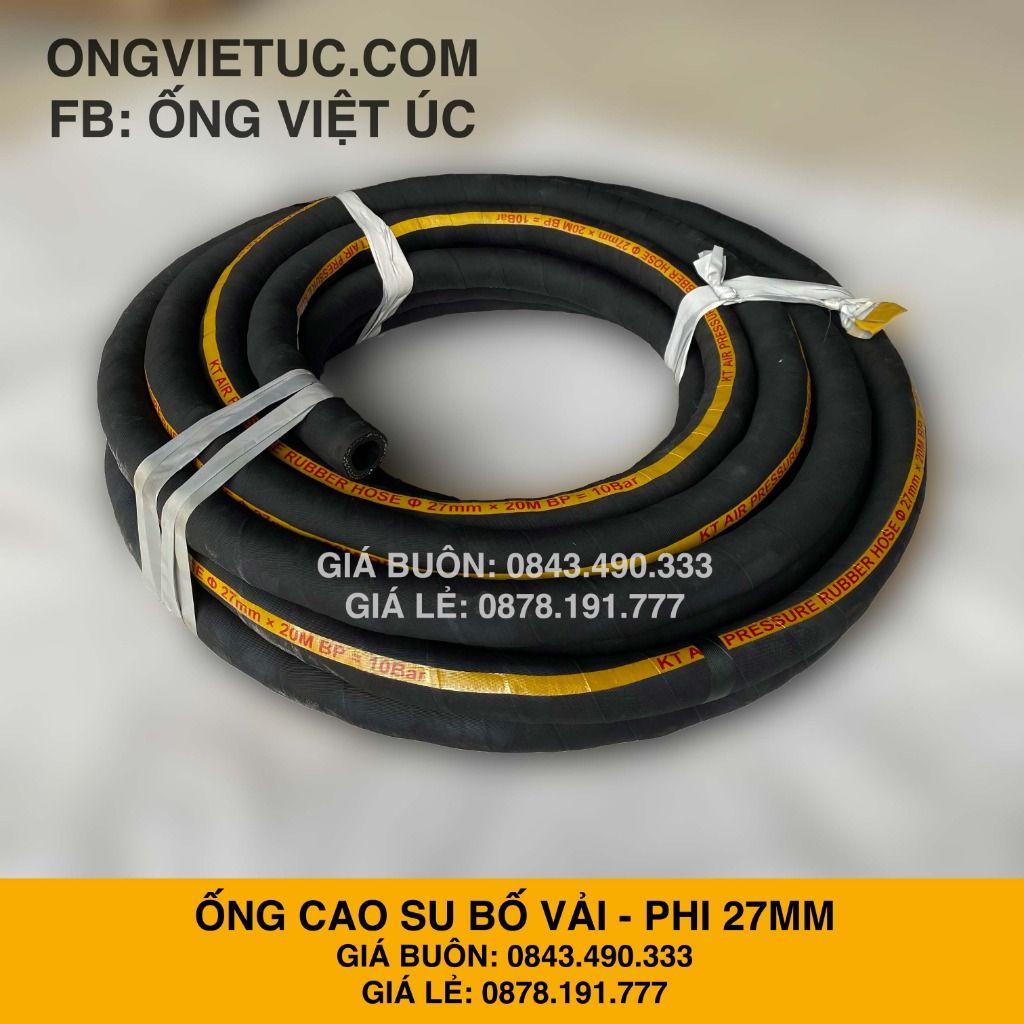  Ống Cao Su Bố Vải KT Phi 27MM Nhập Khẩu - Ống Xối Việt Úc 