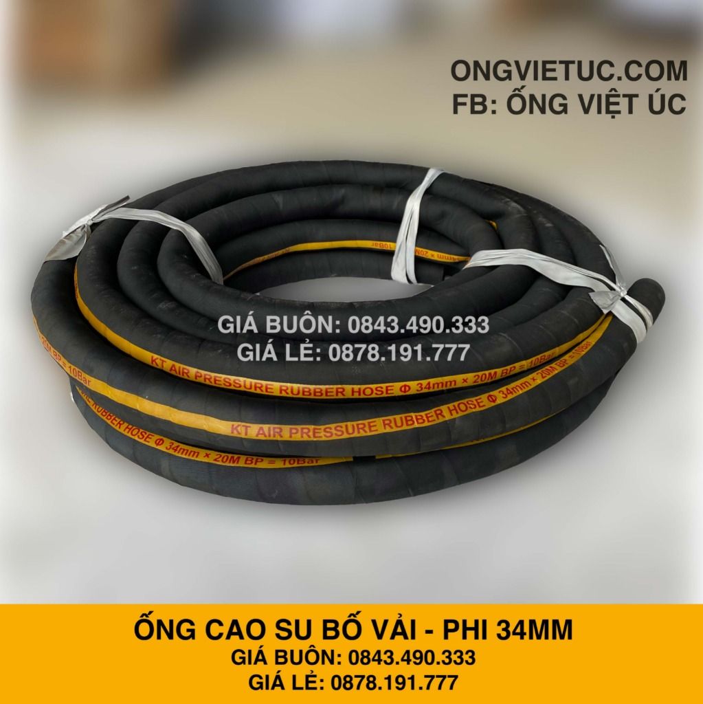  Ống Cao Su Bố Vải KT Phi 34MM Nhập Khẩu - Ống Xối Việt Úc 