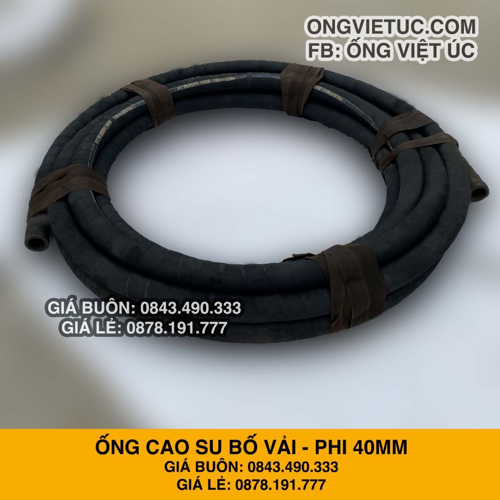  Ống Cao Su Bố Vải KT Phi 40MM Nhập Khẩu - Ống Xối Việt Úc 