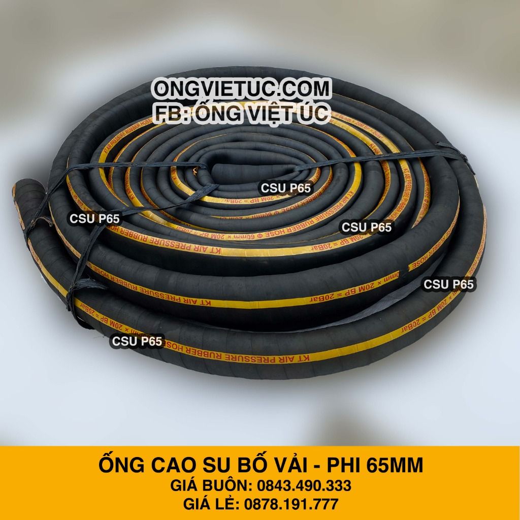  Ống Cao Su Bố Vải KT Phi 65MM Nhập Khẩu - Ống Xối Việt Úc 