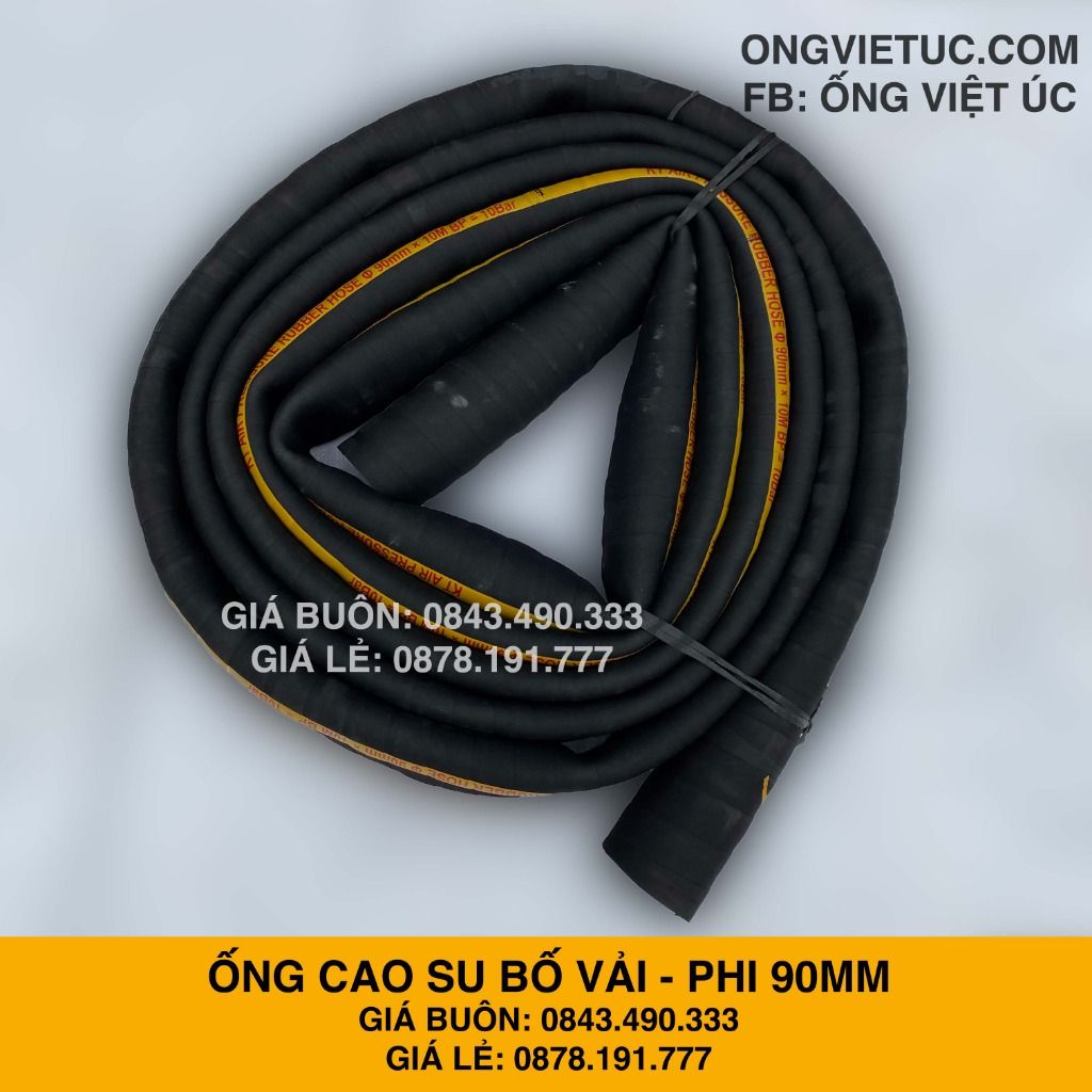  Ống cao su bố vải KT phi 90MM Nhập Khẩu - Ống Chống Phá Chống Nổ Việt Úc 