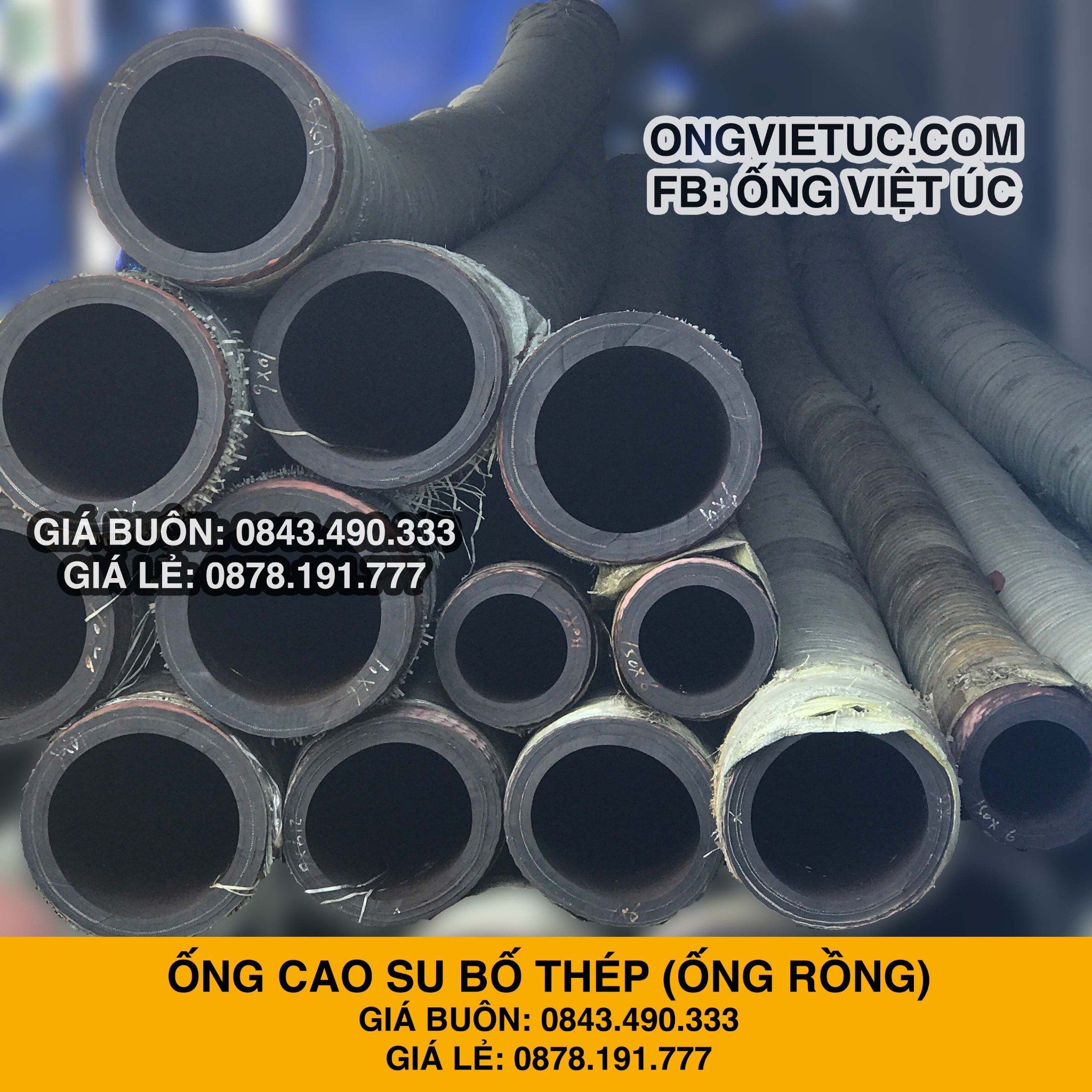  Ống Cao Su Bố Thép Phi 200MM Cây 3M - Ống Rồng Hút Bùn Cát Việt Úc 