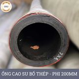 Ống Cao Su Bố Thép Phi 200MM Cây 3M - Ống Rồng Hút Bùn Cát Việt Úc 