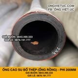  Ống Cao Su Bố Thép Phi 200MM Cây 4M - Ống Rồng Hút Bùn Cát Việt Úc 