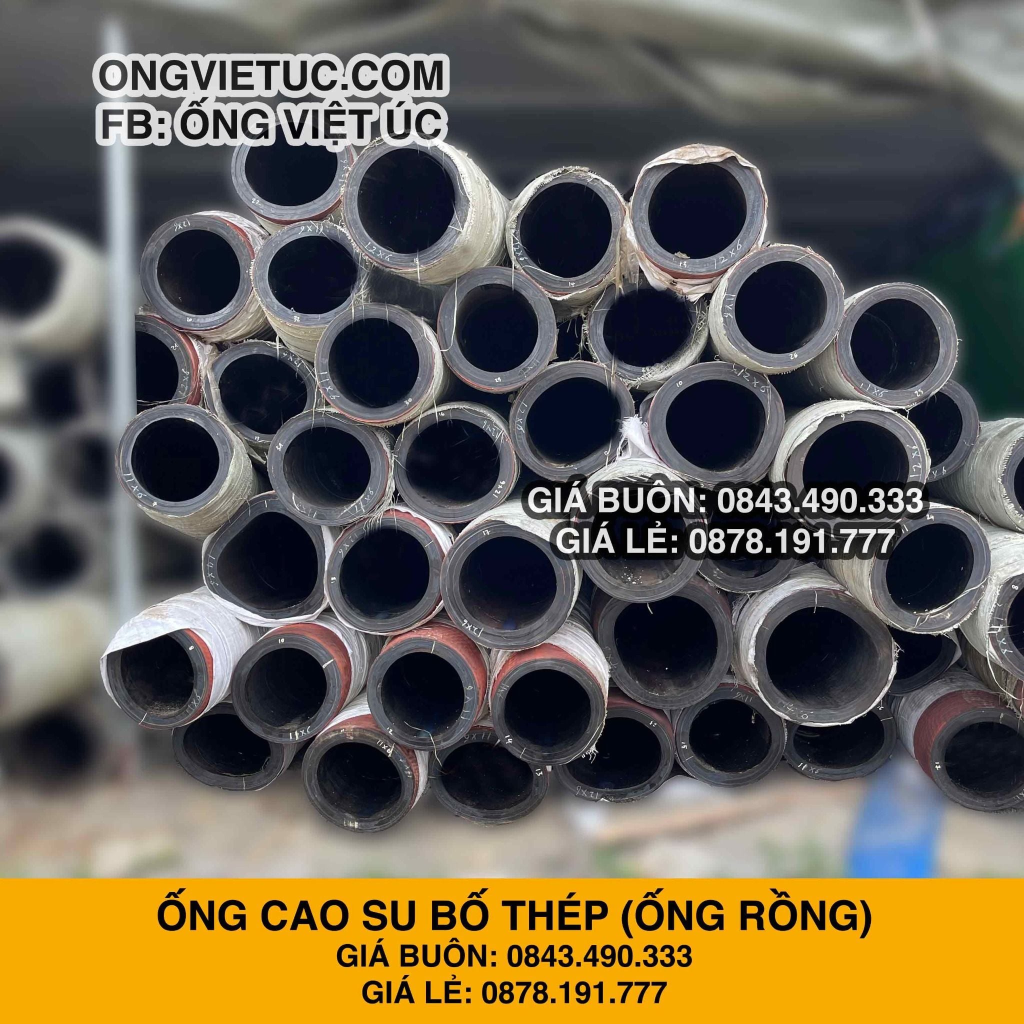 Ống Cao Su Bố Thép Phi 350MM Cây 2M - Ống Rồng Hút Bùn Cát Việt Úc 