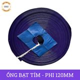  Ống bạt cốt dù tím phi 120MM cuộn 50M - Ống nhựa PVC tải cát sỏi Việt Úc 