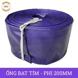  Ống bạt cốt dù tím phi 200MM cuộn 40M - Ống nhựa PVC tải cát sỏi Việt Úc 