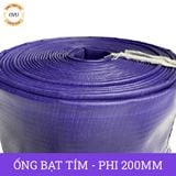  Ống bạt cốt dù tím phi 200MM cuộn 40M - Ống nhựa PVC tải cát sỏi Việt Úc 