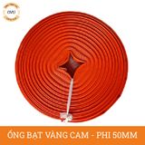  Ống bạt vàng cam phi 50mm - Cuộn 20m - Ống bạt mềm cốt dù Việt Úc 