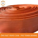  Ống bạt vàng cam phi 76mm (80mm) cuộn 20M - Ống bạt mềm cốt dù Việt Úc 