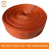  Ống bạt vàng cam phi 76mm (80mm) cuộn 50M - Ống bạt mềm cốt dù Việt Úc 