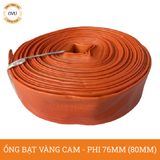  Ống bạt vàng cam phi 76mm (80mm) cuộn 50M - Ống bạt mềm cốt dù Việt Úc 
