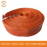  Ống bạt vàng cam phi 76mm (80mm) cuộn 20M - Ống bạt mềm cốt dù Việt Úc 