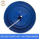  Ống bạt xanh phi 76mm (80mm) cuộn 50M - Ống bạt tải nước cát sỏi Việt Úc 