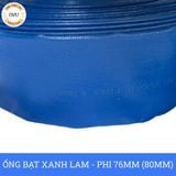  Ống bạt bơm nước Phi 76mm (80mm) cuộn 100M - Ống bạt cốt dù Việt Úc 