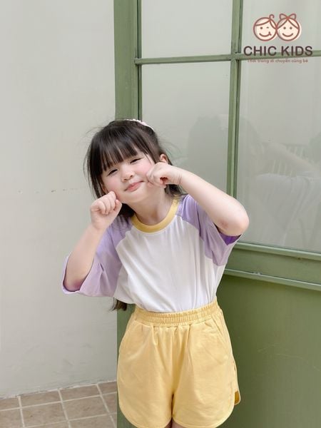  Set Color Pop Chic - Bộ thể thao phối màu - Vàng 