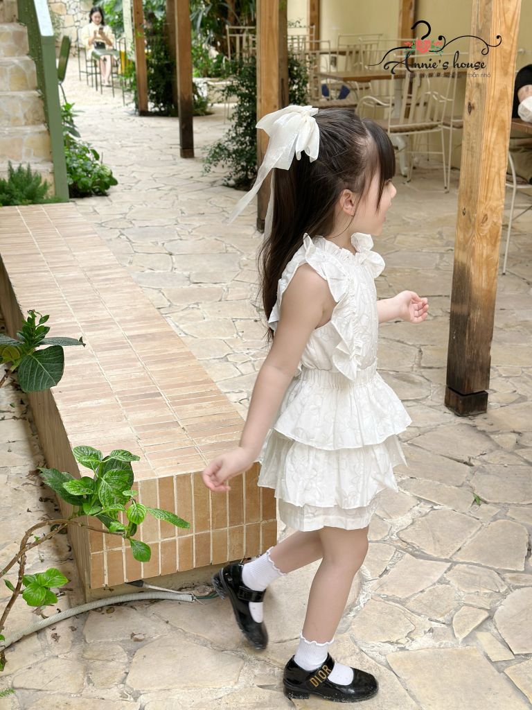  SET AMELIA TIỂU THƯ Bèo Tầng - Trắng 
