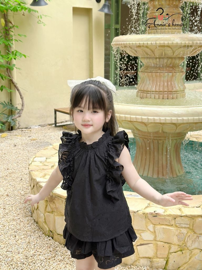  SET AMELIA TIỂU THƯ Bèo Tầng - Đen 