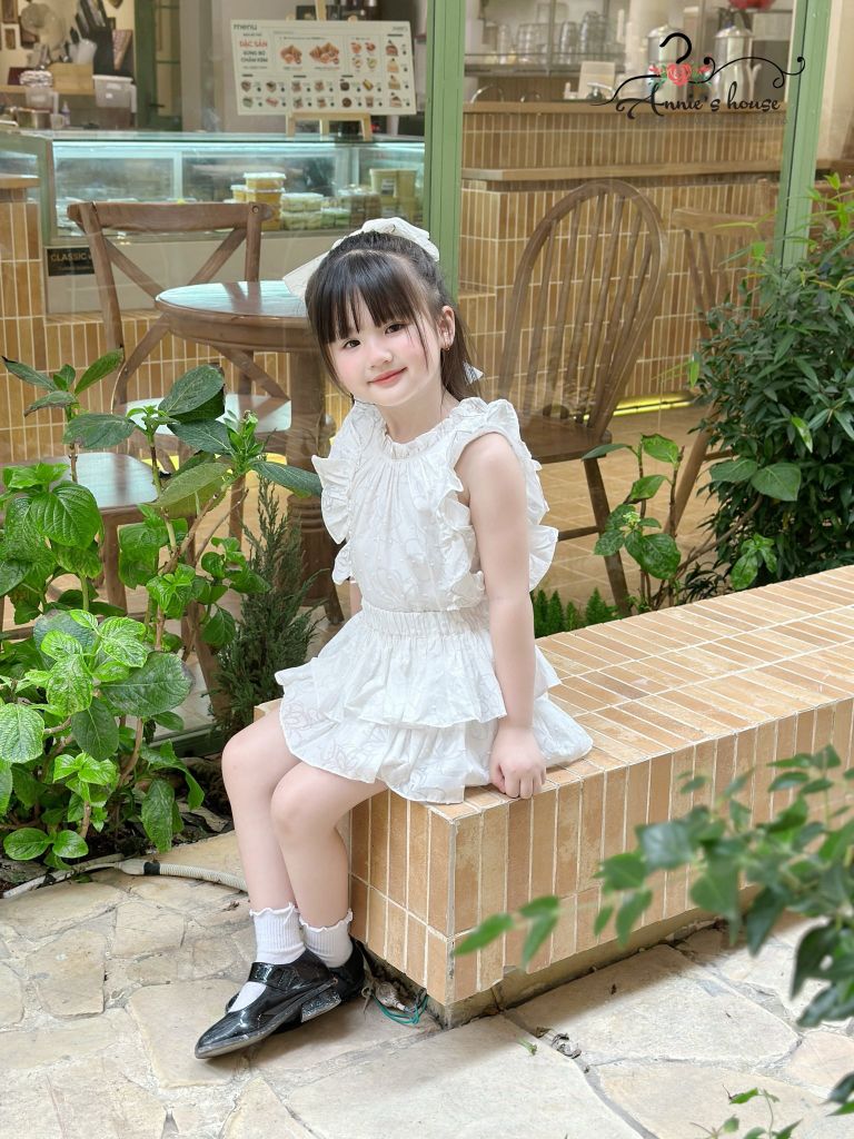  SET AMELIA TIỂU THƯ Bèo Tầng - Trắng 