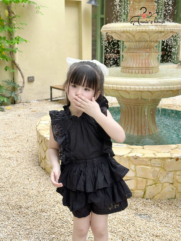  SET AMELIA TIỂU THƯ Bèo Tầng - Đen 