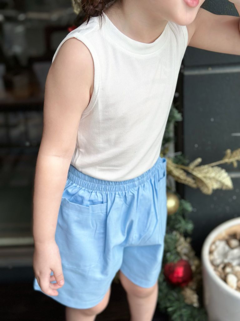  Quần đùi 2 túi - xanh 