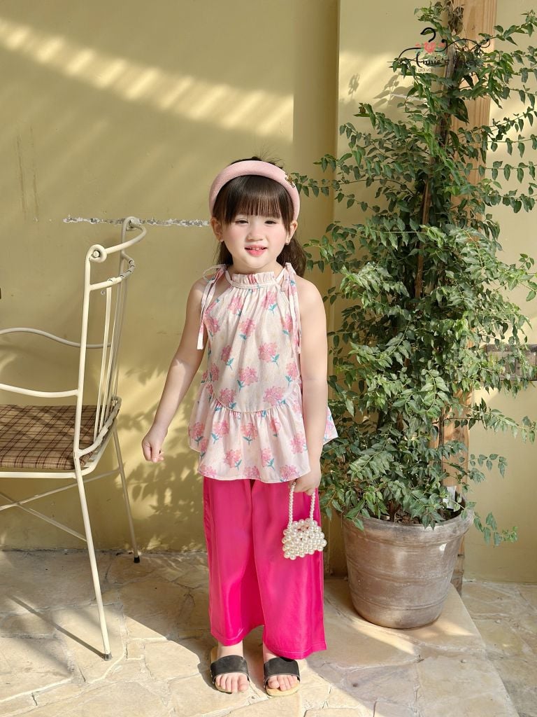  Set Yếm Nắng Xuân - Hoa Hồng 