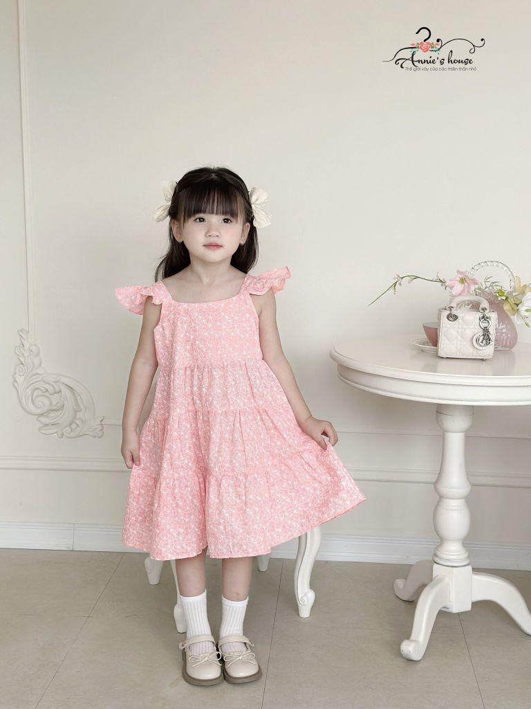  Đầm xòe cánh Bướm - Hồng 