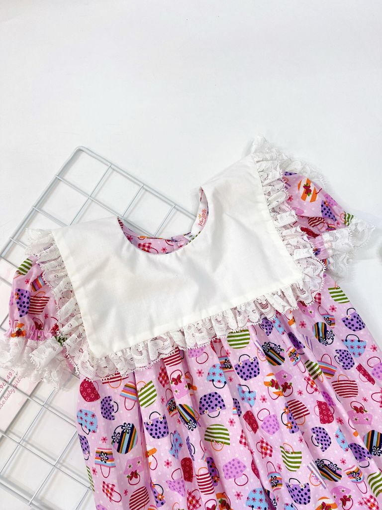  Jum hoa hồng cổ vuông trắng 