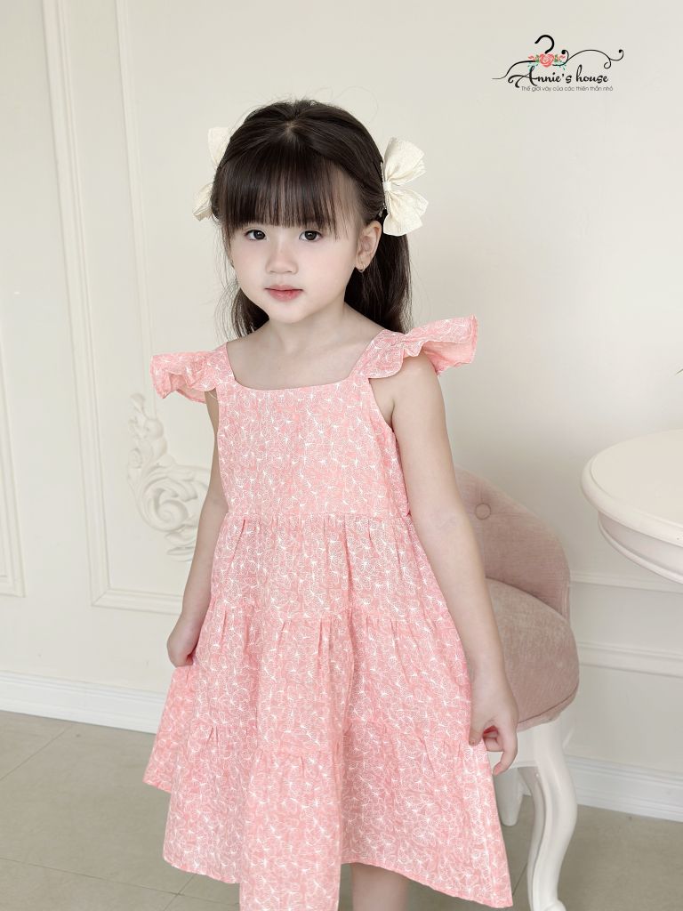  Đầm xòe cánh Bướm - Hồng 