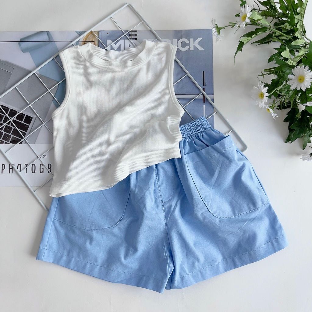  Áo thun tăm sát nách - Trắng 