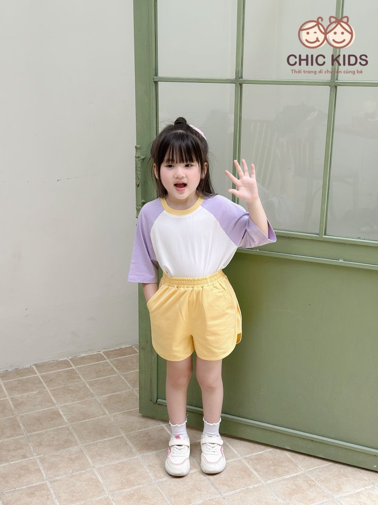  Set Color Pop Chic - Bộ thể thao phối màu - Vàng 