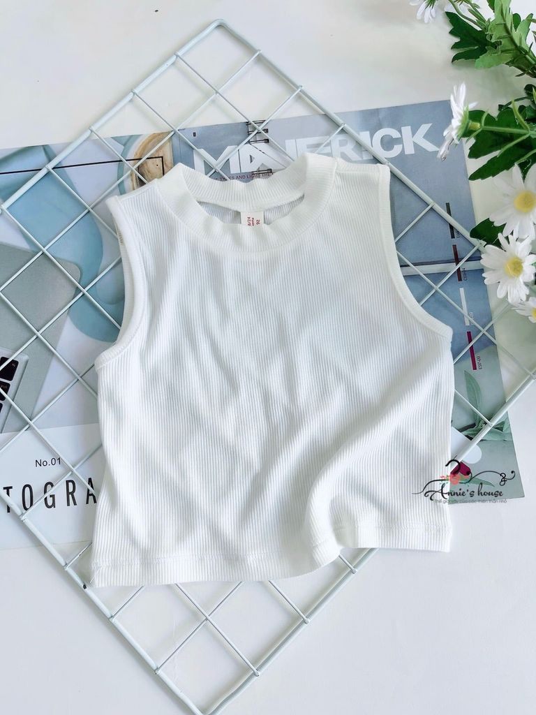  Áo thun tăm sát nách - Trắng 