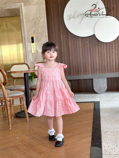  Đầm xòe cánh Bướm - Hồng 