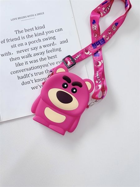  Túi gấu dâu hồng 