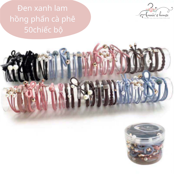  Hộp cột tóc set 50 dây 