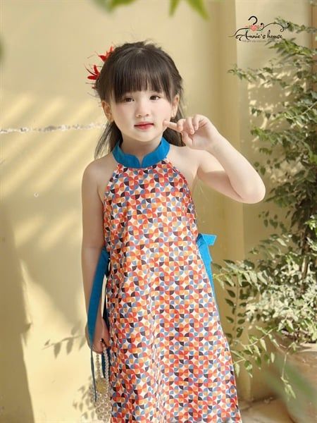  Áo Dài Nét Xuân Tân Thời - Quần Xanh 