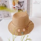  Nón cói hoa - Nâu 