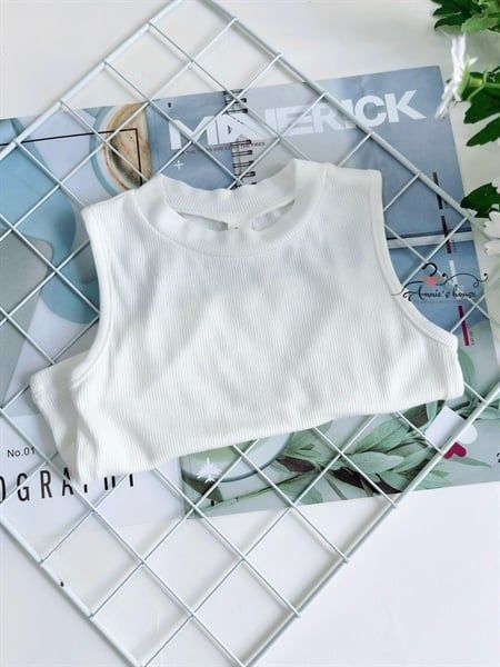  Áo thun tăm sát nách - Trắng 