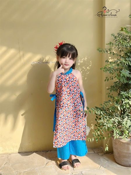  Áo Dài Nét Xuân Tân Thời - Quần Xanh 