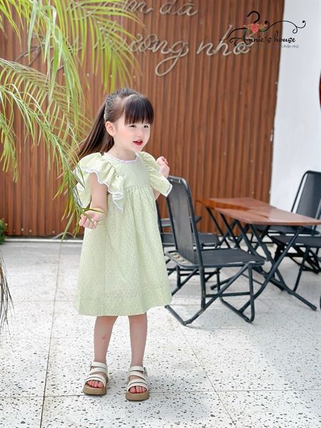  Đầm cánh tiên viền ren - Xanh Cốm 